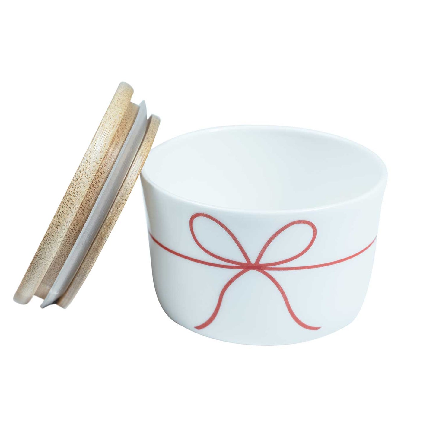 'Christmas Package' Holiday Canister with Wood Lid