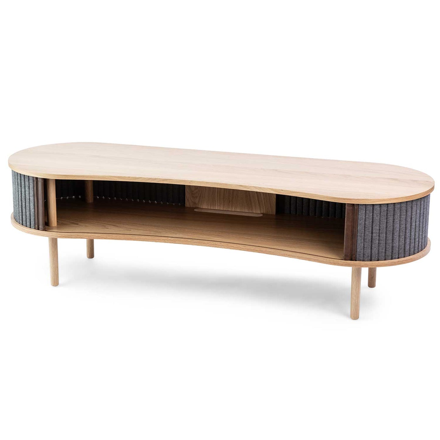 Audacious TV Bench - Oak Finish