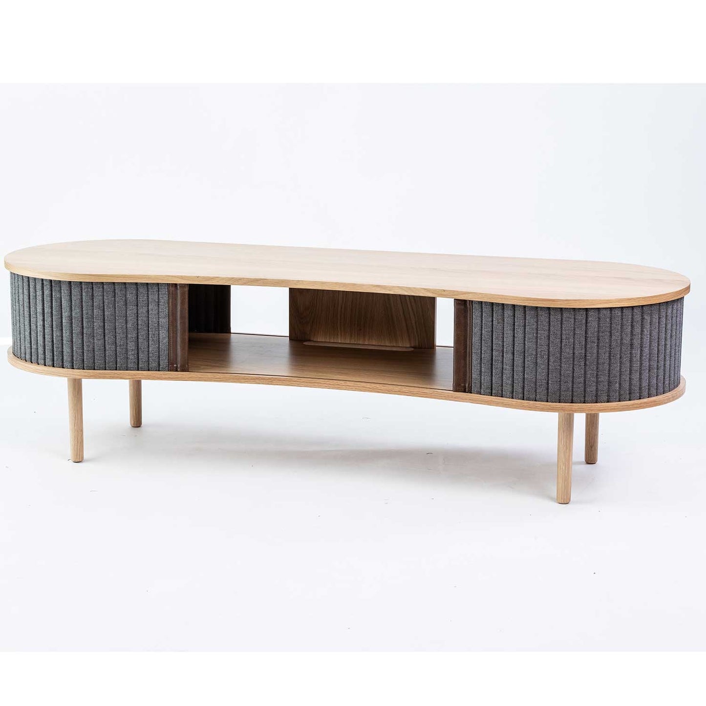 Audacious TV Bench - Oak Finish