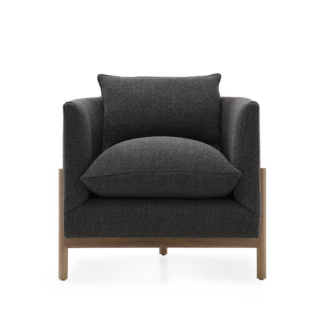 Sullivan Club Chair Ash in Tumbled Linen Marine