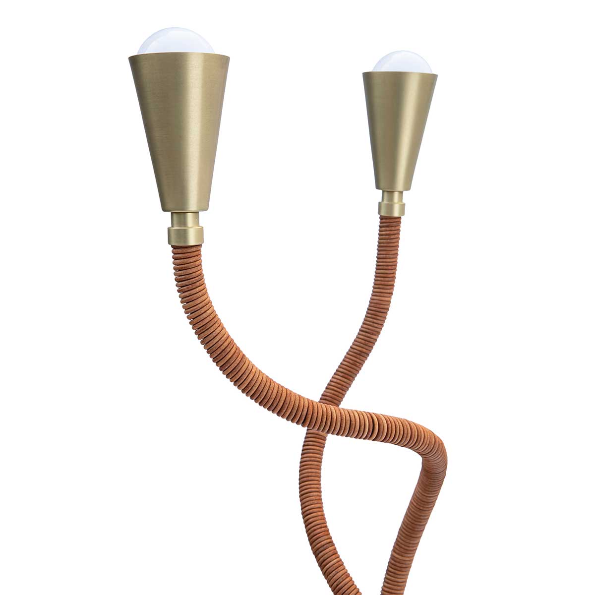 Trident Floor Lamp Brushed Brass