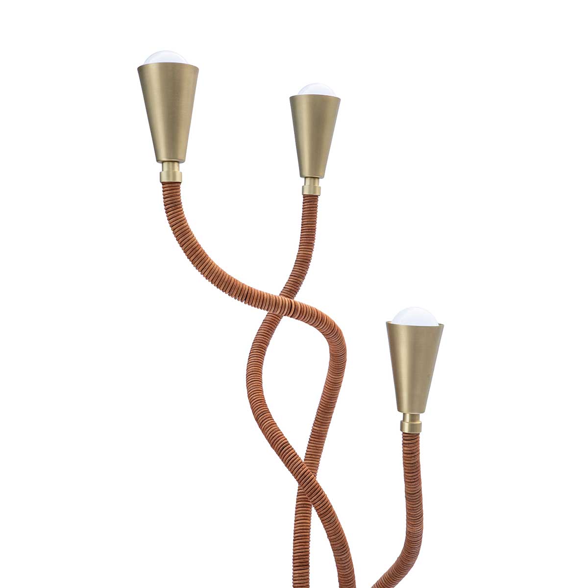 Trident Floor Lamp Brushed Brass