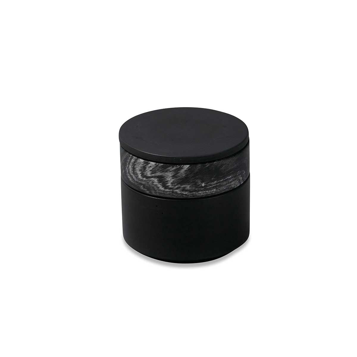 Concrete Large Marbled Box Graphite Grey and Dark Marble Eleish Van Breems Home