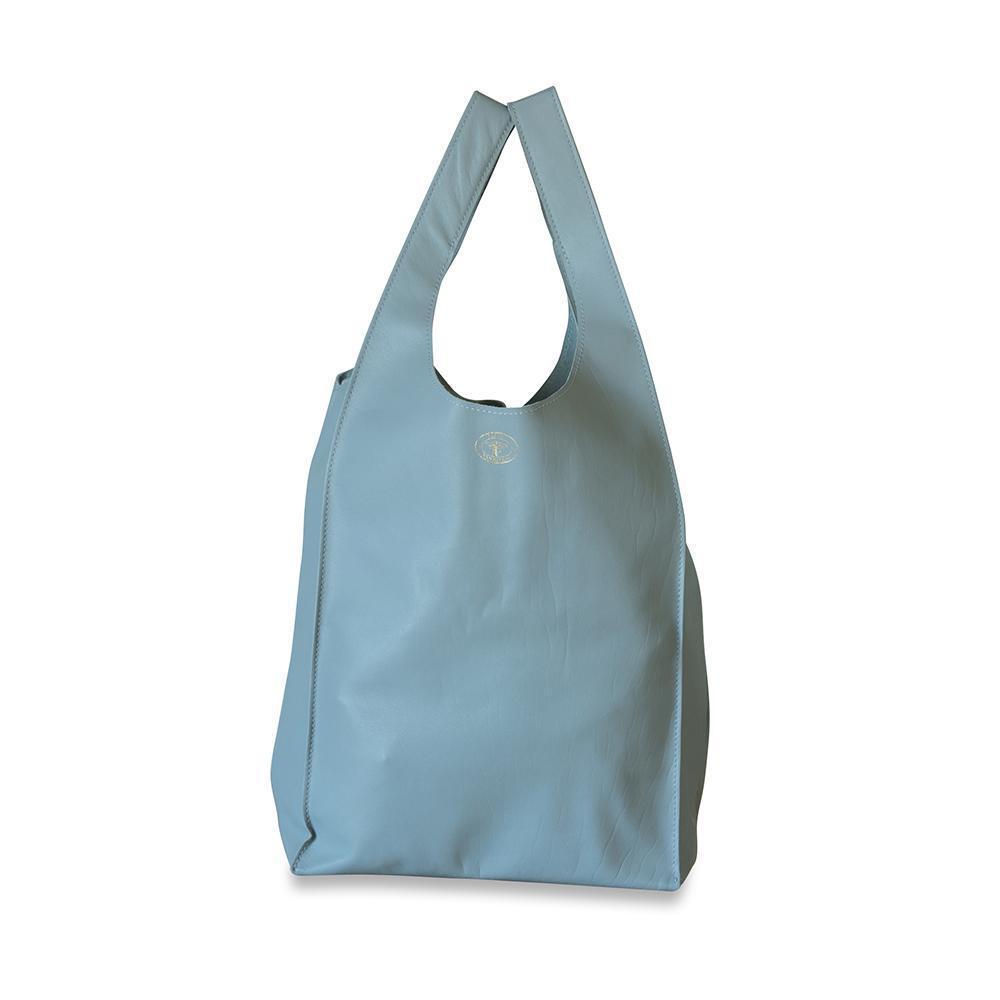 Gigi Leather Tote Bag Grey Eleish Van Breems Home