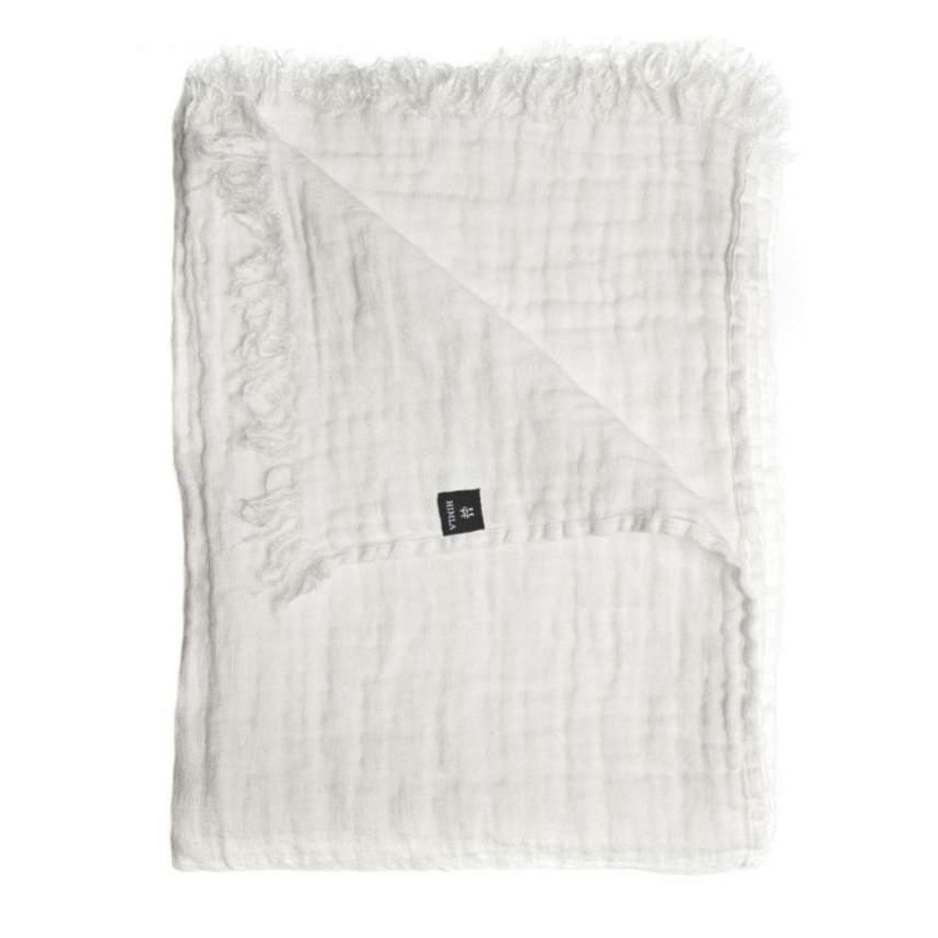Hannelin Linen Throw White/White Eleish Van Breems Home