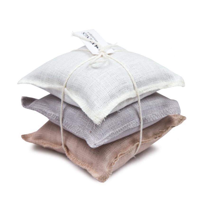 Linen Sachet Pillows Lavender Scent Light, Pink, Light Grey & White Eleish Van Breems Home