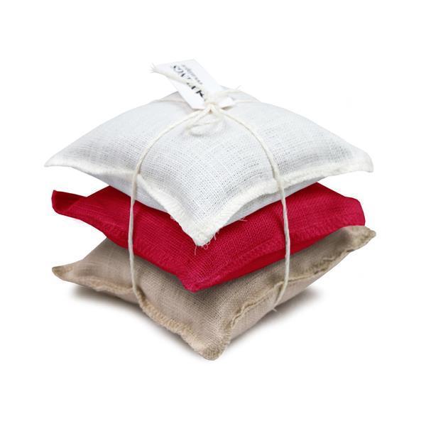 Linen Sachet Pillows Lavender Scent Red Dahlia, Natural & White Eleish Van Breems Home