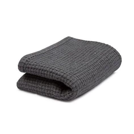 Linen Waffle Towel Cliff Grey Eleish Van Breems Home
