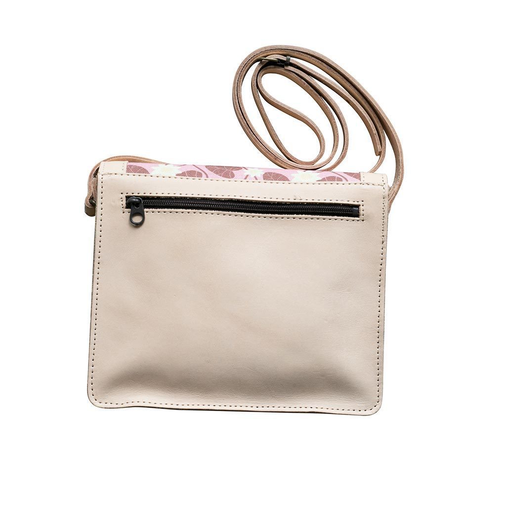 Pink Water Lily Leather Handbag Eleish Van Breems Home