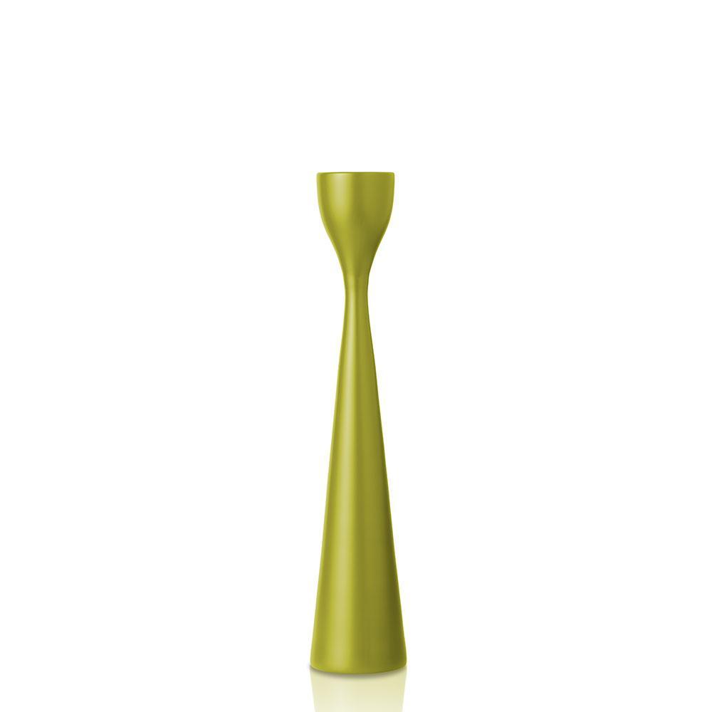 Rolf Painted Candlestick 11" Green Eleish Van Breems Home