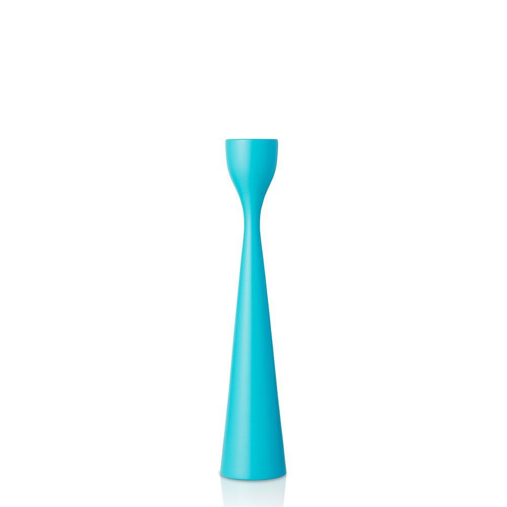 Rolf Painted Candlestick 11" Sky Blue Eleish Van Breems Home
