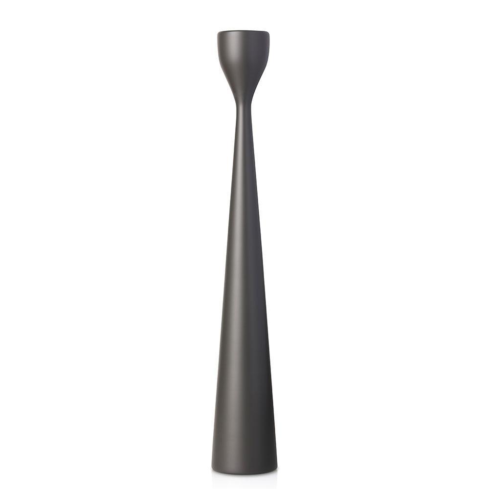 Rolf Painted Candlestick 15" Anthracite Grey Eleish Van Breems Home