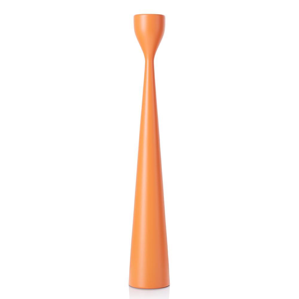 Rolf Painted Candlestick 15" Brick Orange Eleish Van Breems Home