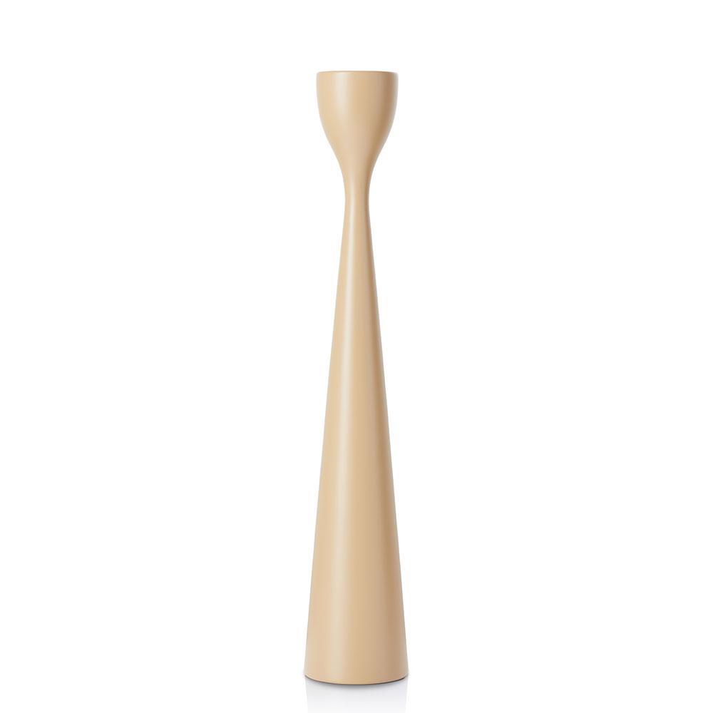 Rolf Painted Candlestick 15" Cappuccino Brown Eleish Van Breems Home