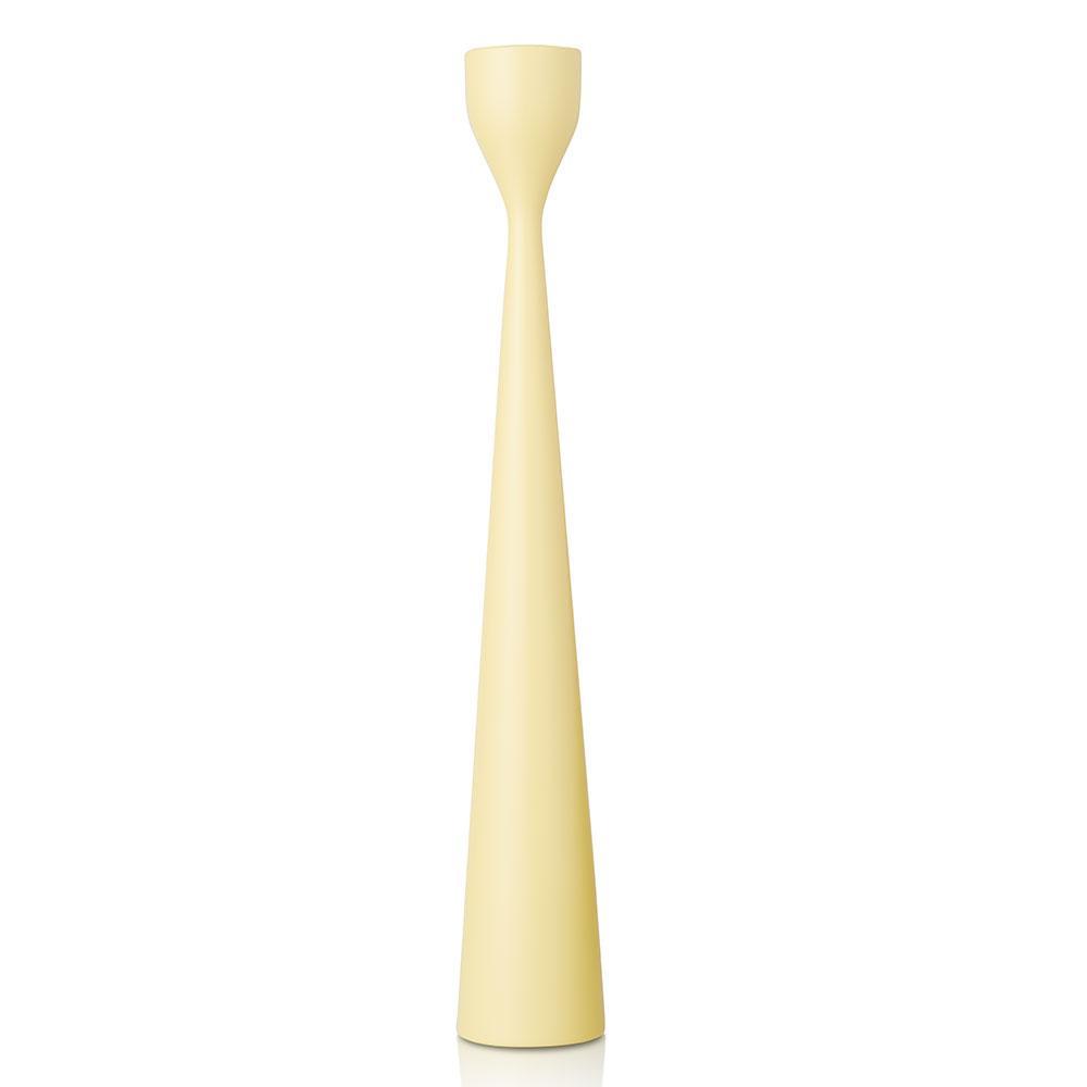 Rolf Painted Candlestick 15" Custard Yellow Eleish Van Breems Home
