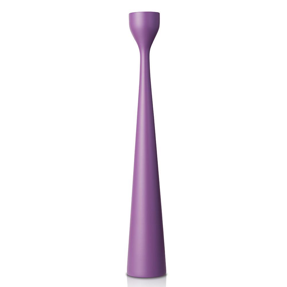 Rolf Painted Candlestick 15" Lavender Purple Eleish Van Breems Home