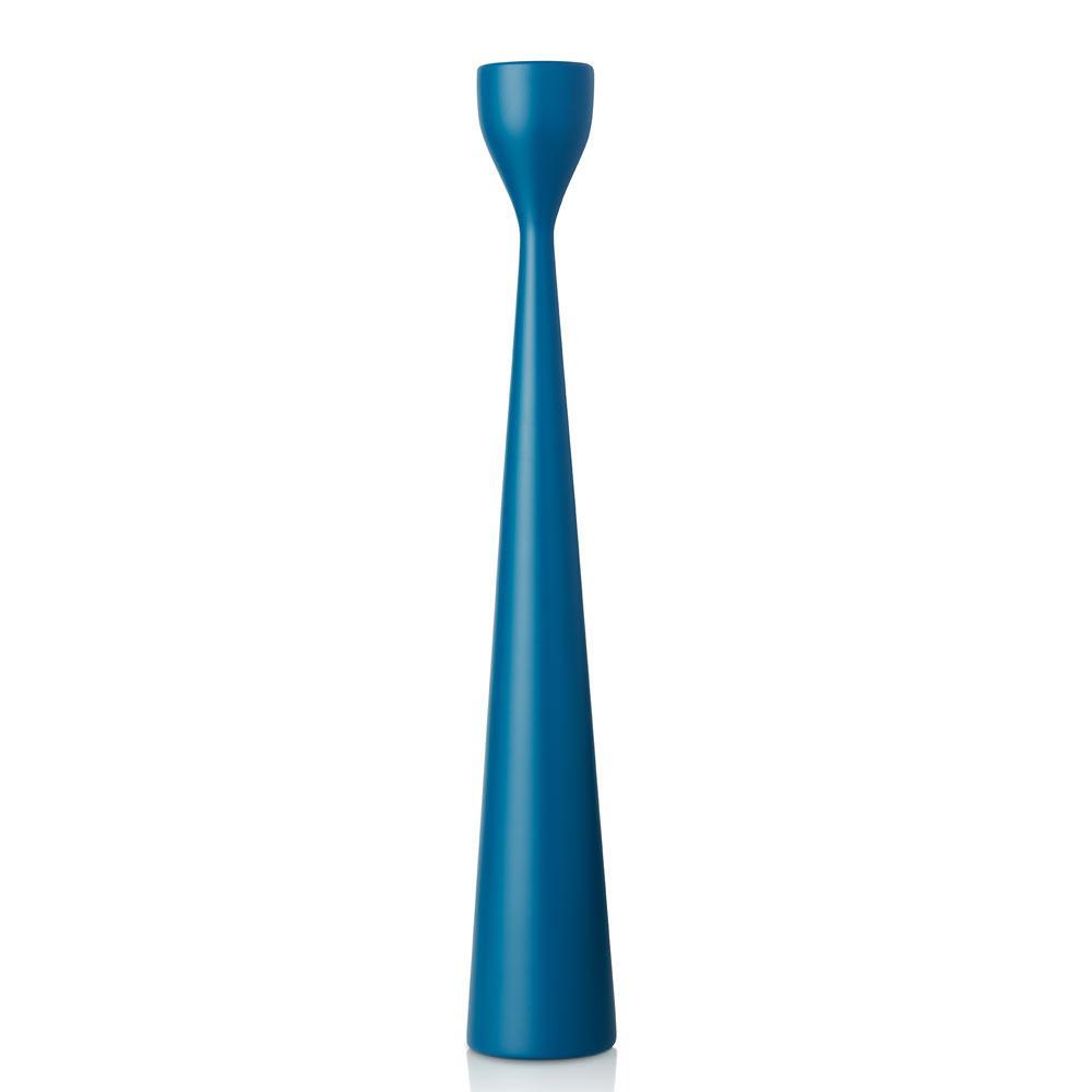 Rolf Painted Candlestick 15" Petrol Blue Eleish Van Breems Home
