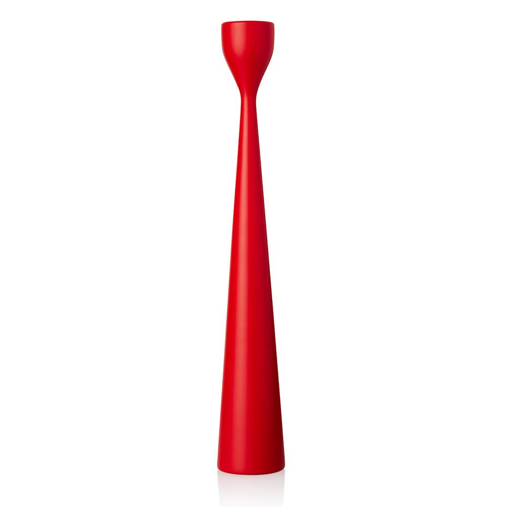 Rolf Painted Candlestick 15" Red Eleish Van Breems Home