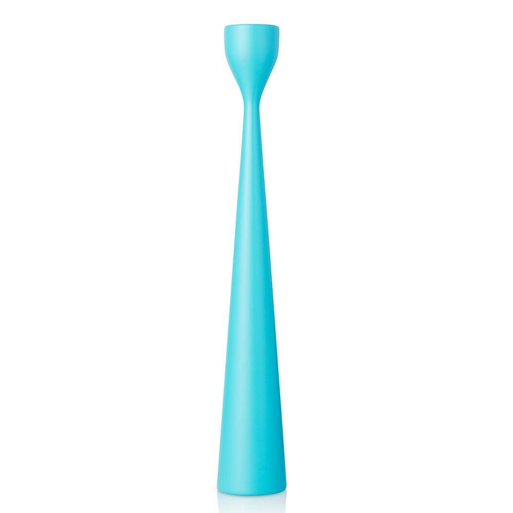 Rolf Painted Candlestick 15" Sky Blue Eleish Van Breems Home