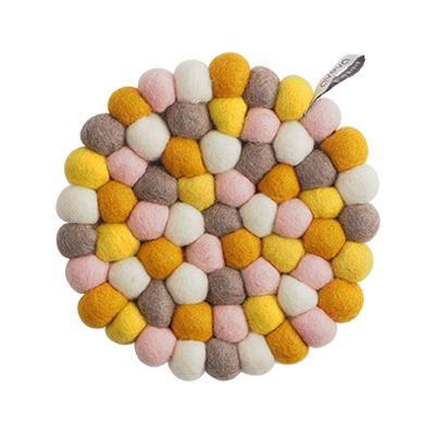 Round Wool Trivet Small Lemonade Eleish Van Breems Home