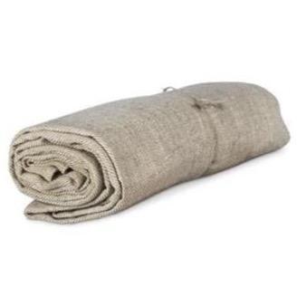 Rustic Tablecloth with Fringe 125" Natural Linen Eleish Van Breems Home