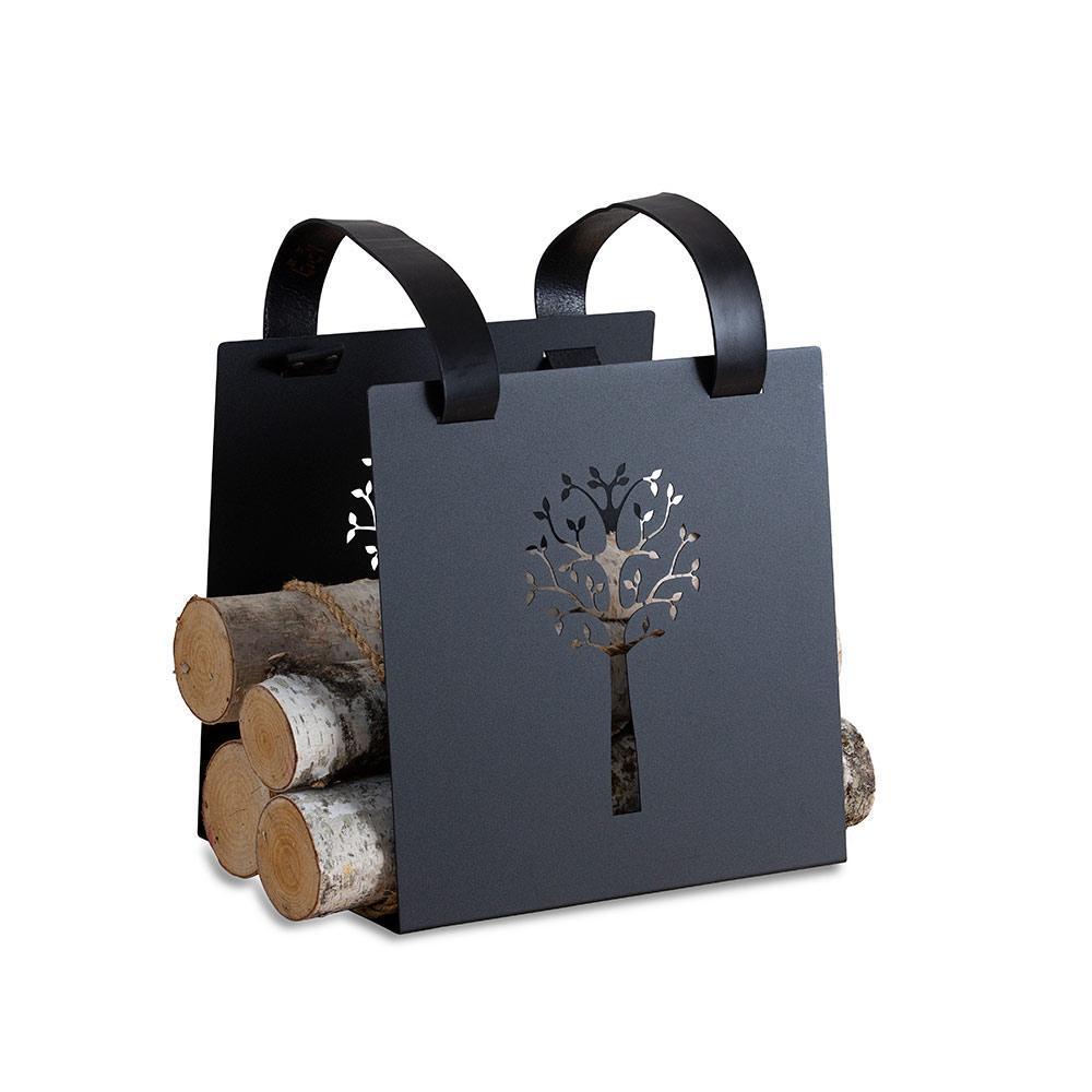 Steel Log Basket Black Eleish Van Breems Home