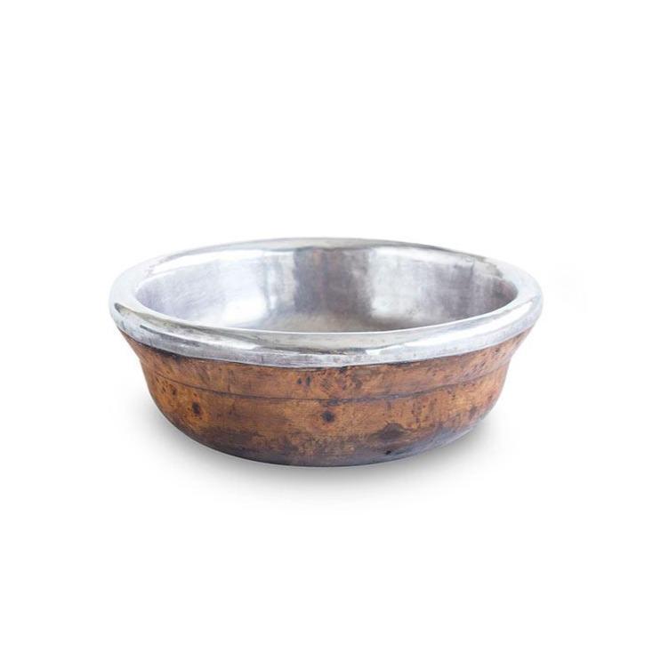 Swedish Alder-Root Bowl W/Silver Lining 18C Eleish Van Breems Home