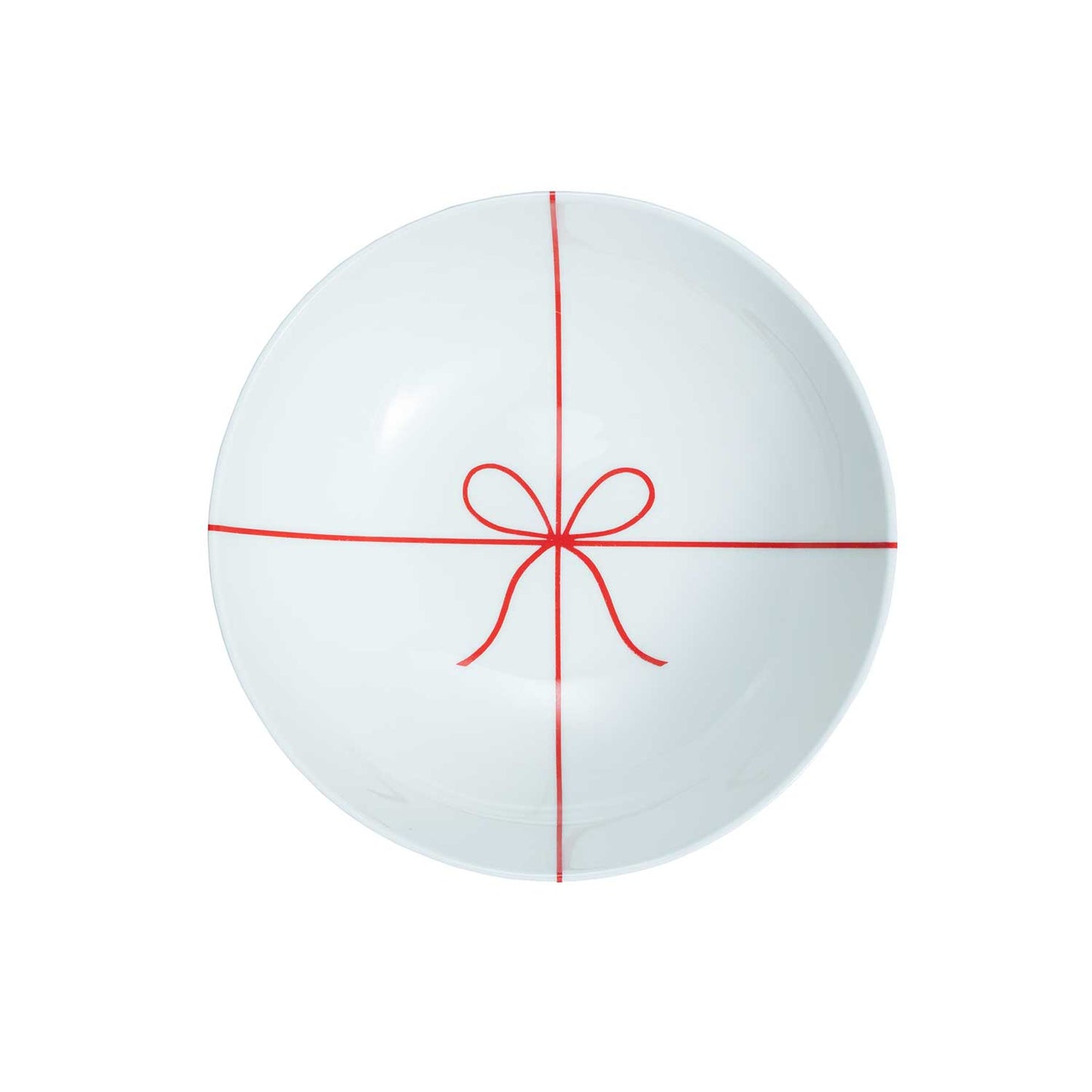 'Christmas Package' Holiday Round Bowl with Red Bow