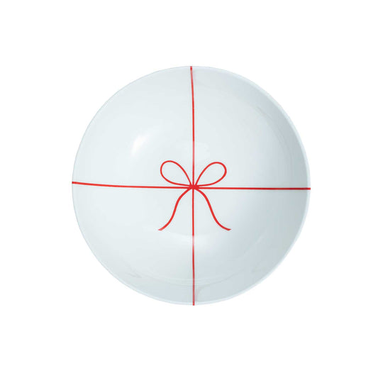 'Christmas Package' Holiday Round Bowl with Red Bow