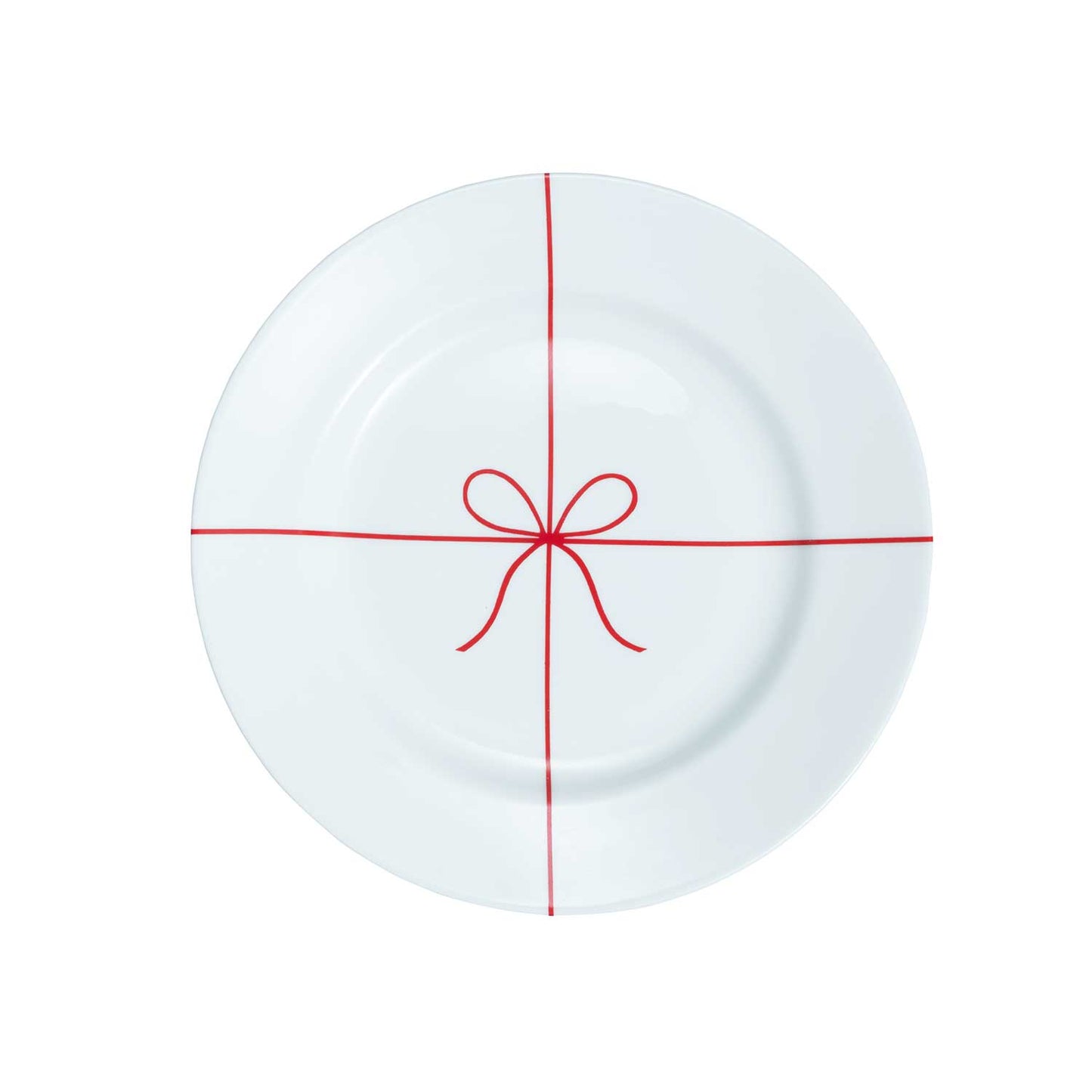 'Christmas Package' Holiday Plate with Red Bow