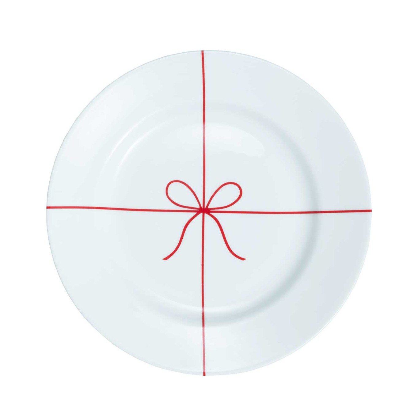 'Christmas Package' Holiday Plate with Red Bow
