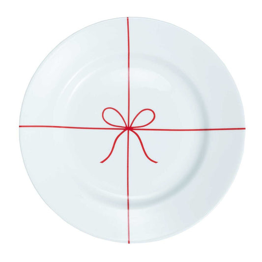 'Christmas Package' Holiday Plate with Red Bow