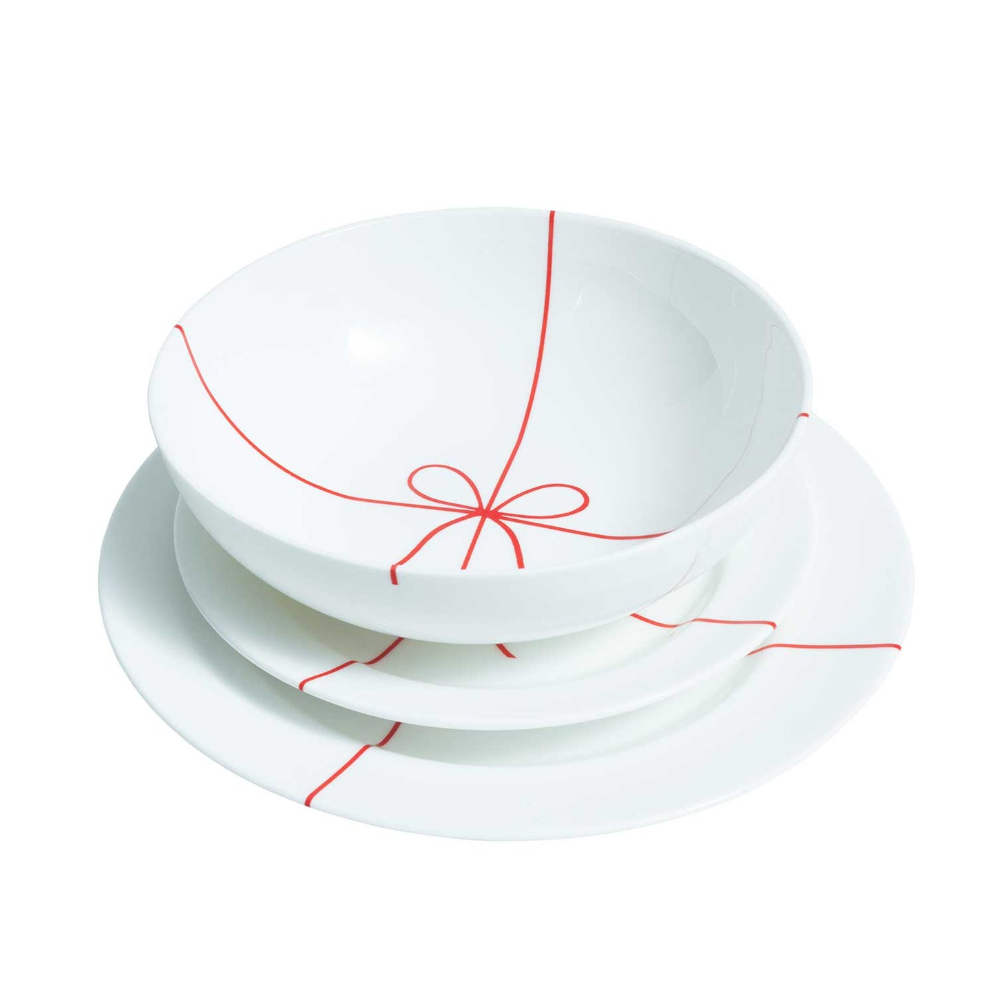 'Christmas Package' Holiday Plate with Red Bow