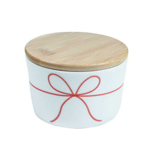 'Christmas Package' Holiday Canister with Wood Lid