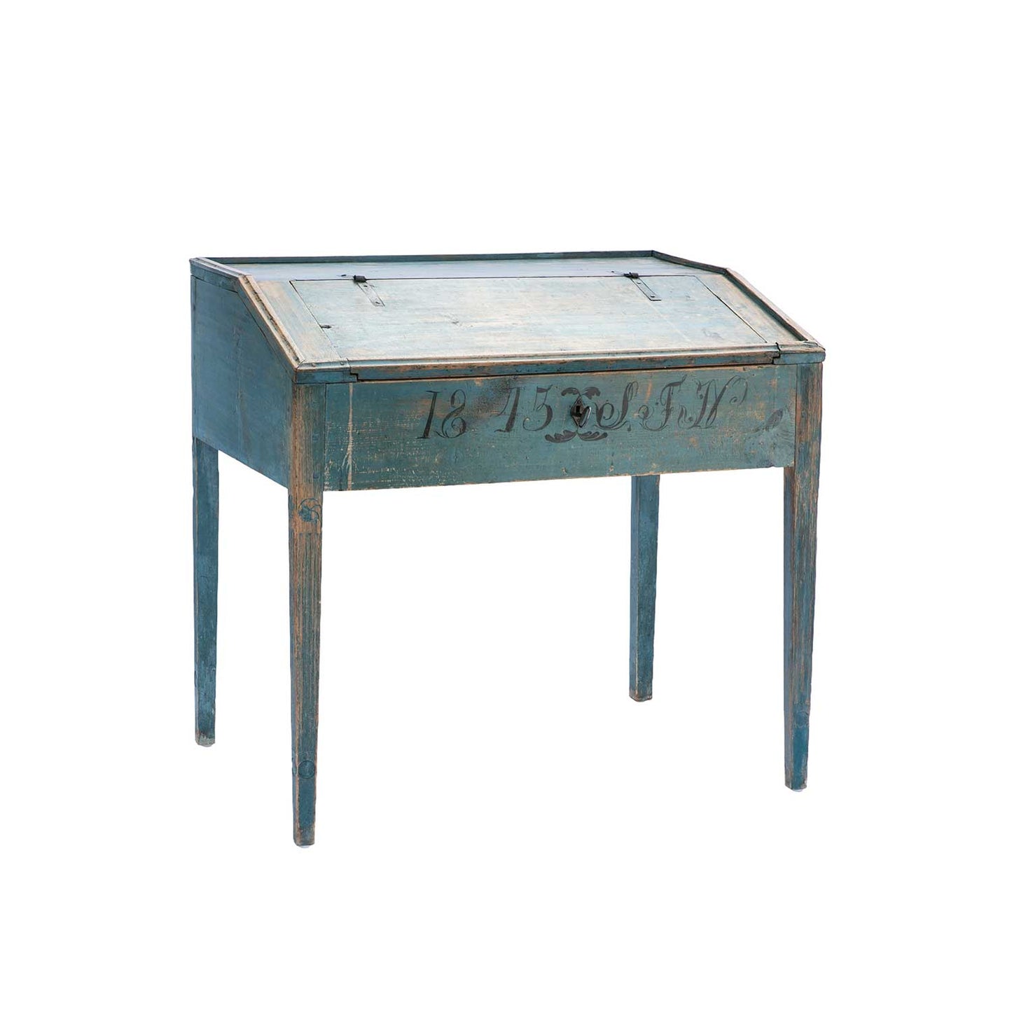 Swedish Blue Painted Writing Desk