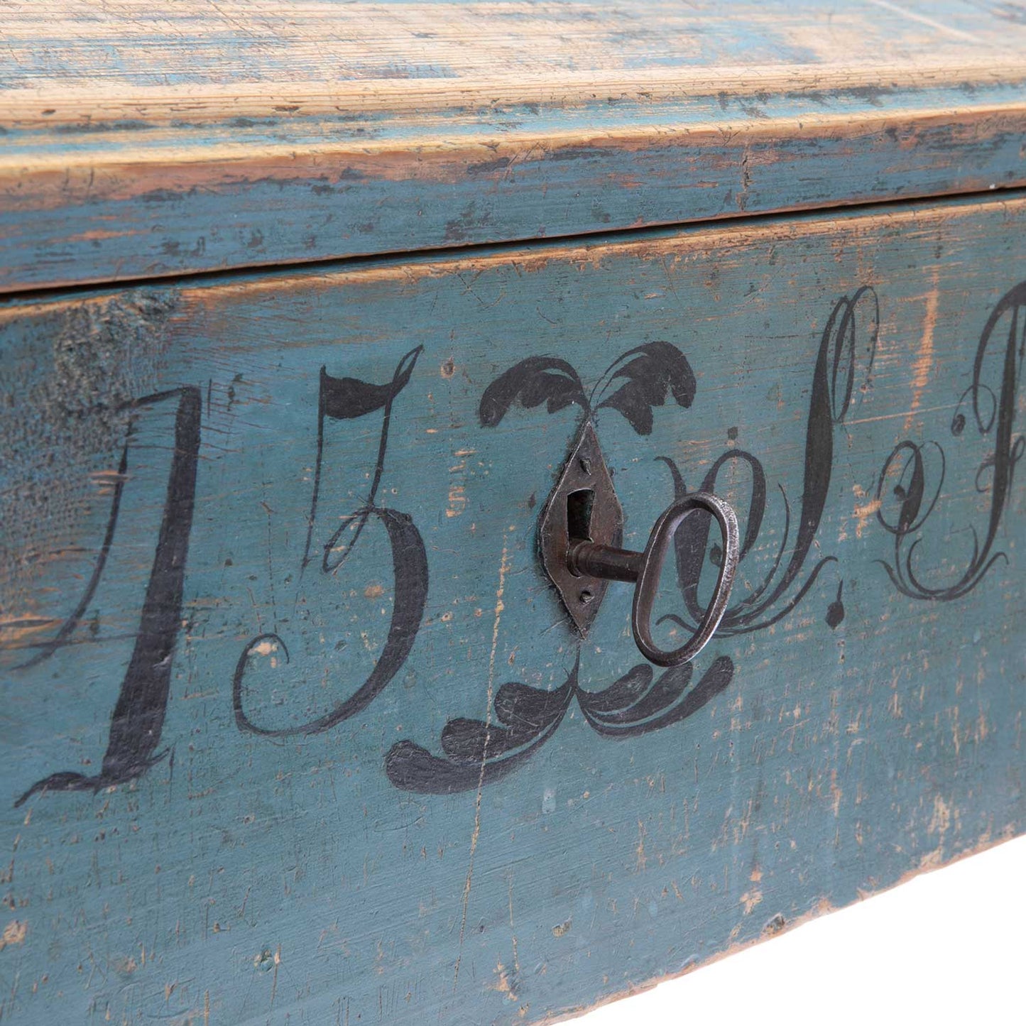 Swedish Blue Painted Writing Desk