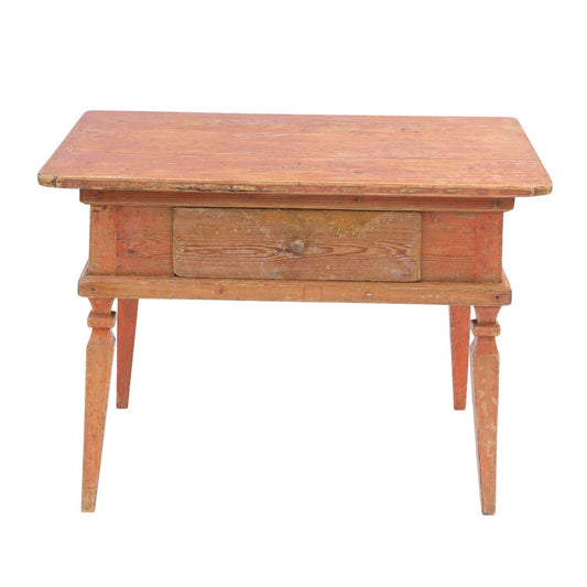 Rococo Table with Red Paint