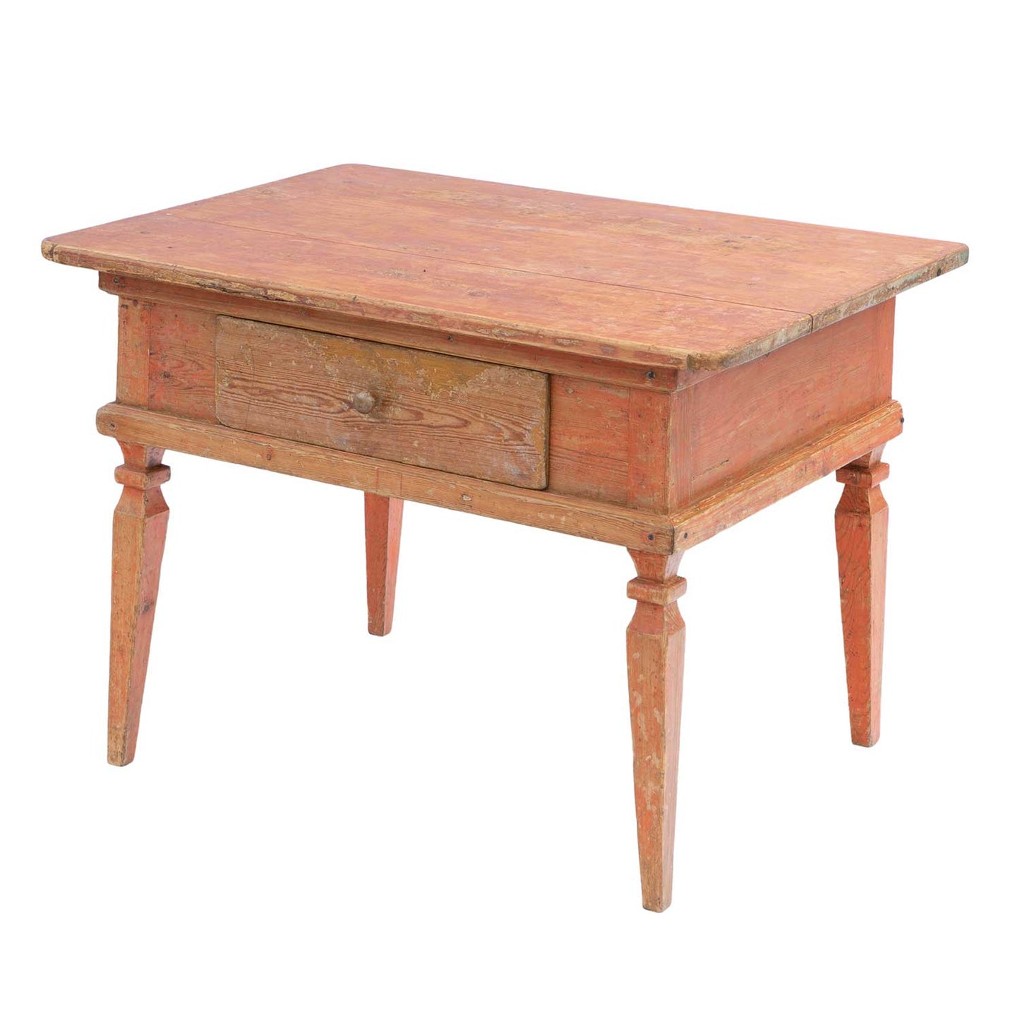 Rococo Table with Red Paint