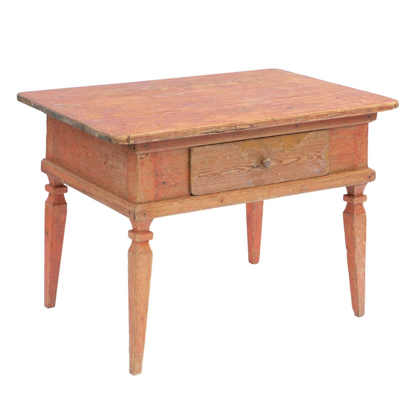Rococo Table with Red Paint
