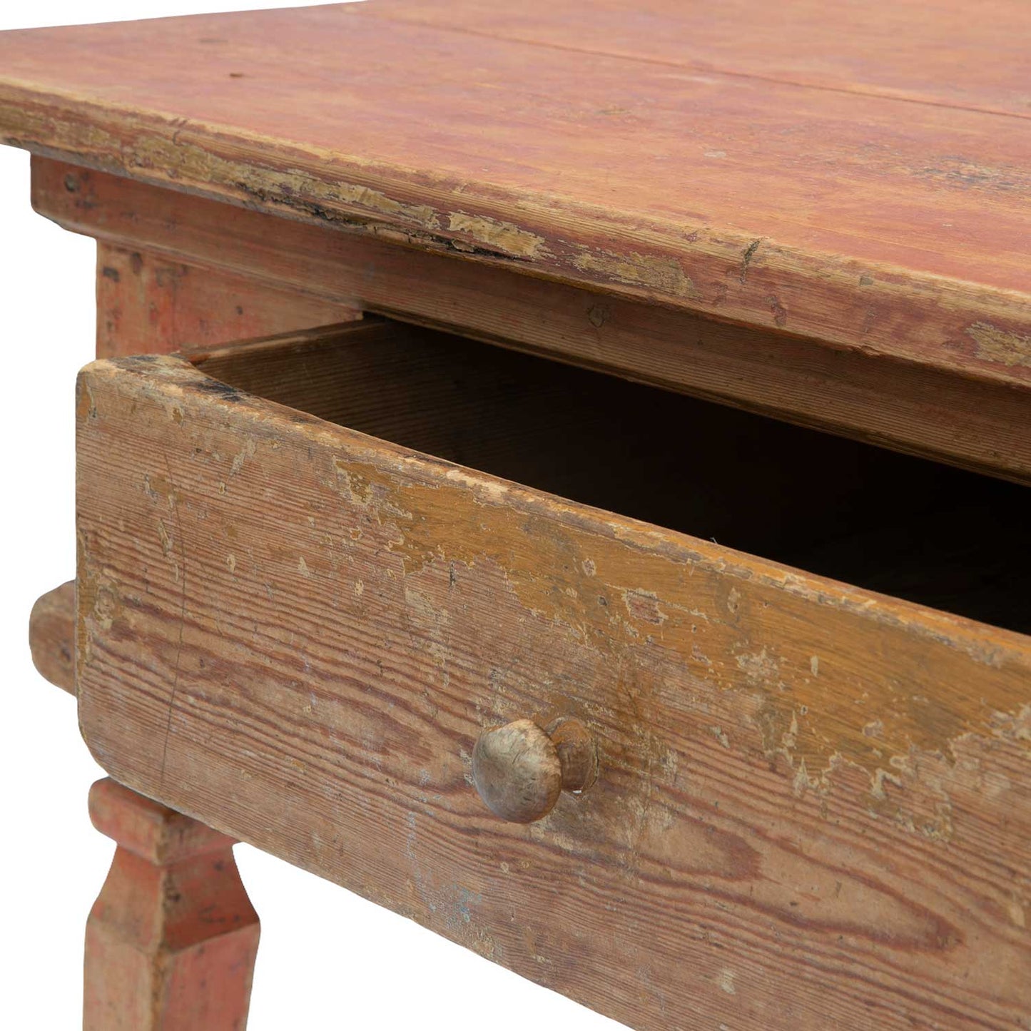 Rococo Table with Red Paint