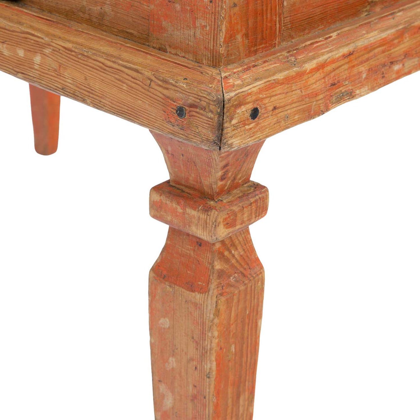 Rococo Table with Red Paint