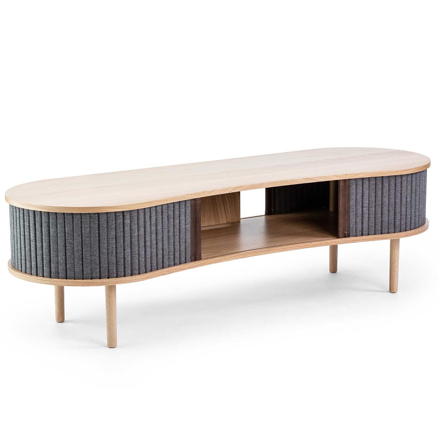 Audacious TV Bench - Oak Finish