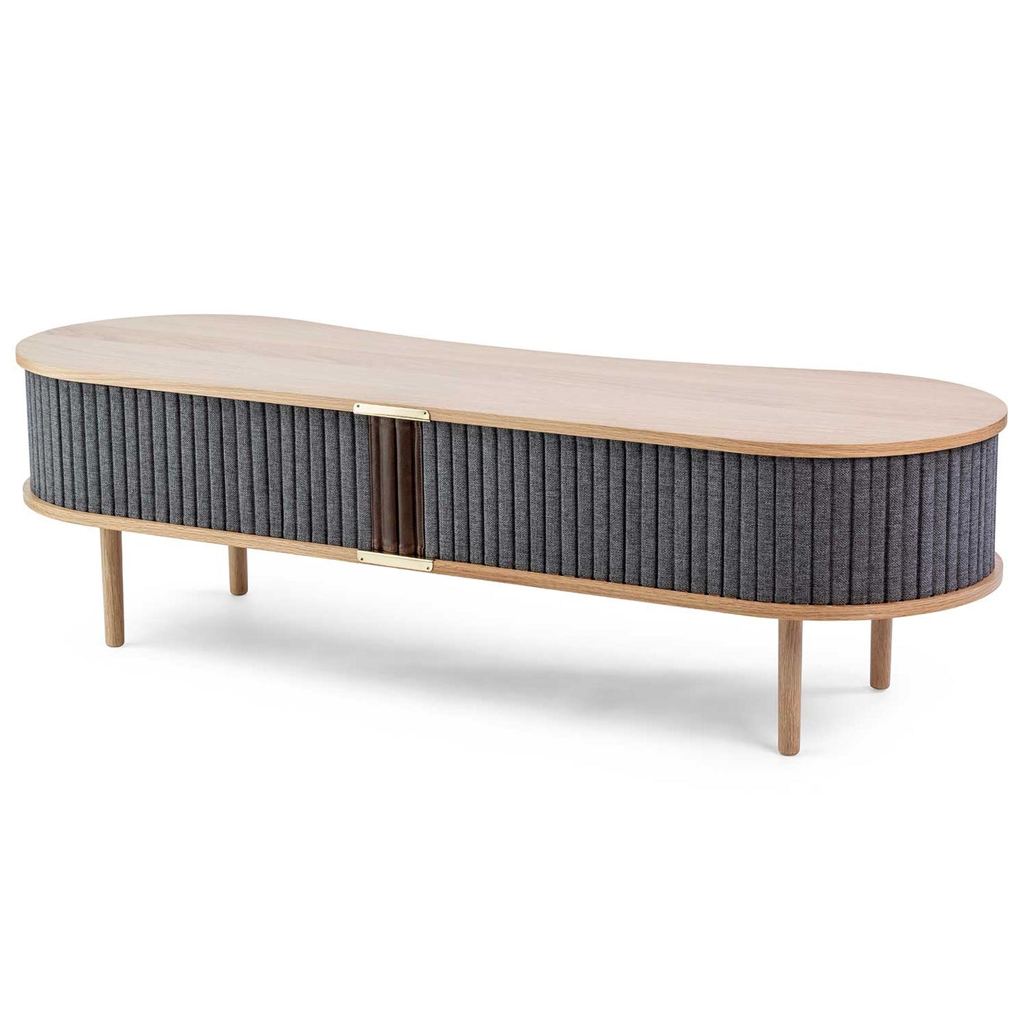 Audacious TV Bench - Oak Finish