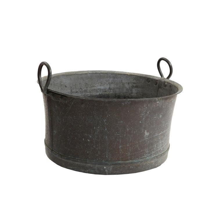 19th C. Swedish Copper Cauldron Eleish Van Breems Home