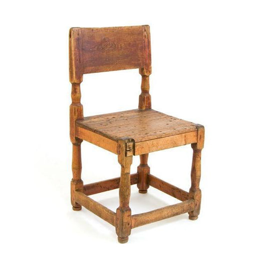 19th C. Swedish Red Painted Pine Farm Chair Eleish Van Breems Home