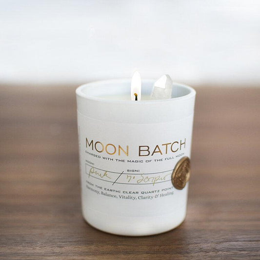 Moon Batch Candle Matte White
