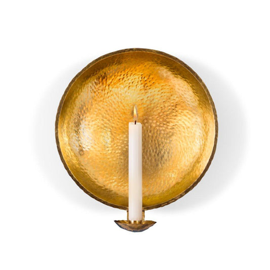 Swedish Royal Brass Wall Sconce 11"