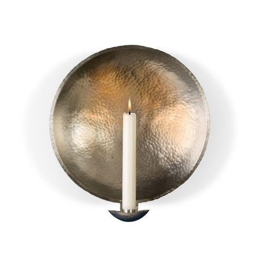 Swedish Pewter Wall Sconce 11"