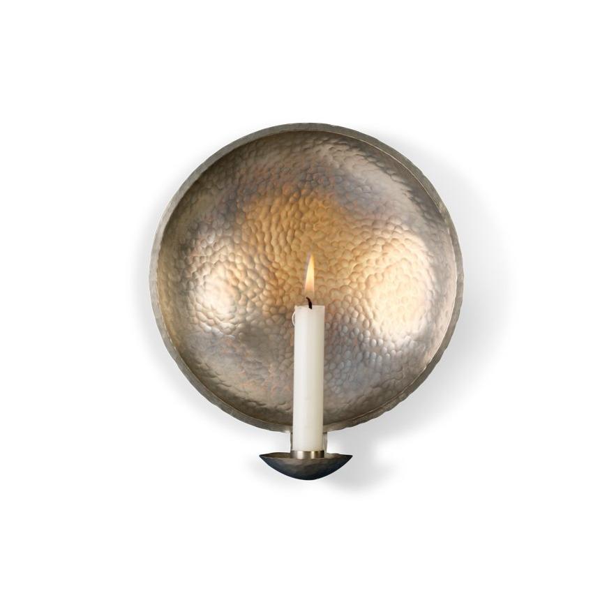 Swedish Royal Pewter Wall Sconce 8 1/4"