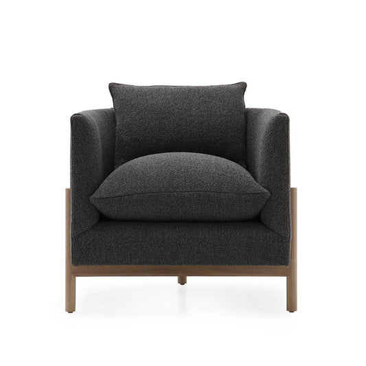 Sullivan Club Chair Ash in  Tumbled Linen Marine